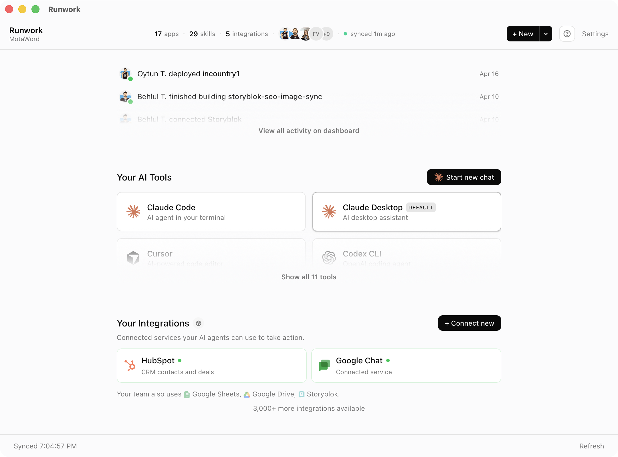 Runwork Desktop app